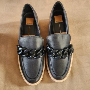 Dolce Vita Black Leather Haris Platform Loafer